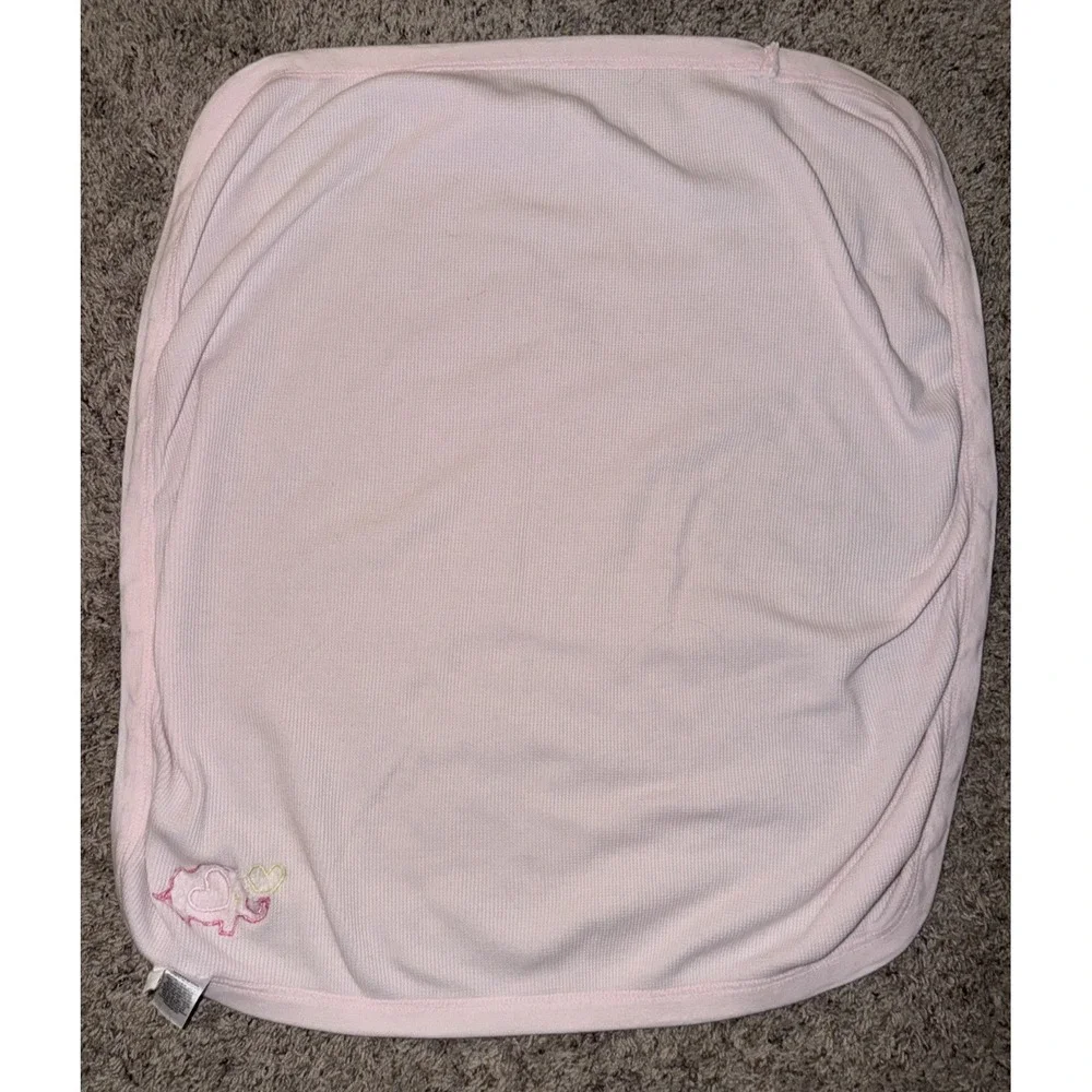 SWIGGLES Baby Blanket Thermal Waffle Weave‎ Pink Elephant Hearts 31